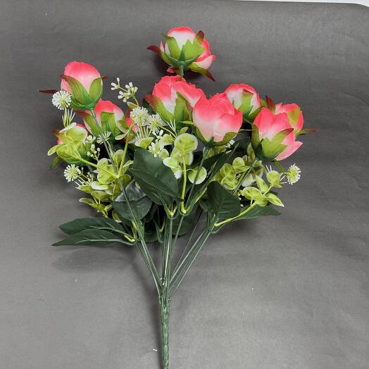 Камелия искусственная 1 ветка 12 голов