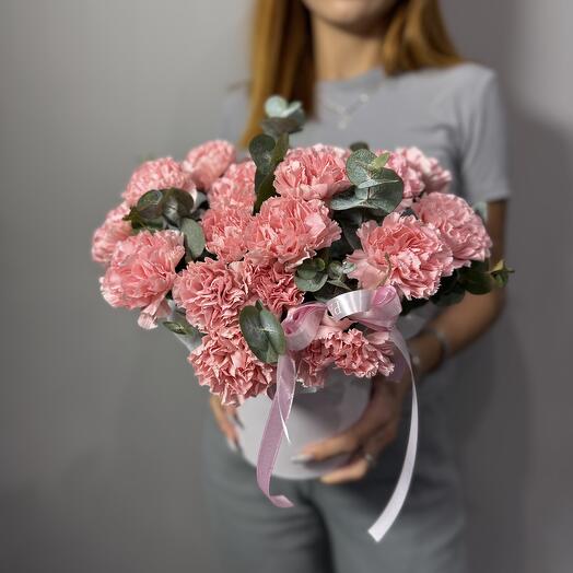 Мини Композиция с диантусами 19 шт