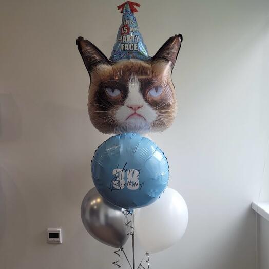 Фонтан из шаров Happy Birthday