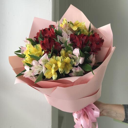 Букет 11 альстромерий mix  45 Buket flowers