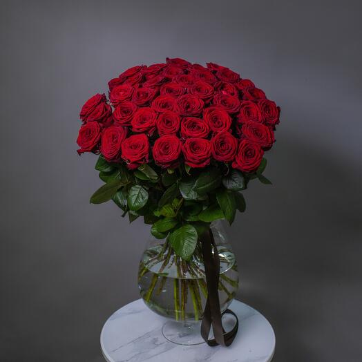 Роза бордовая 40шт
