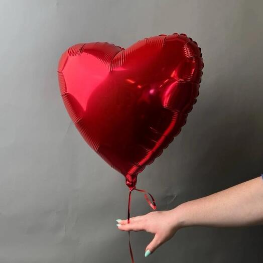 Шар красное сердце люблю
