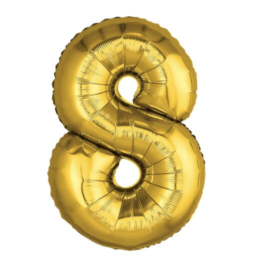 Шар цифра 8 золото