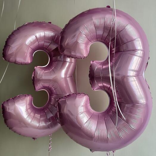 Воздушный шар цифры 2 шт (цифры от 10 до 99)