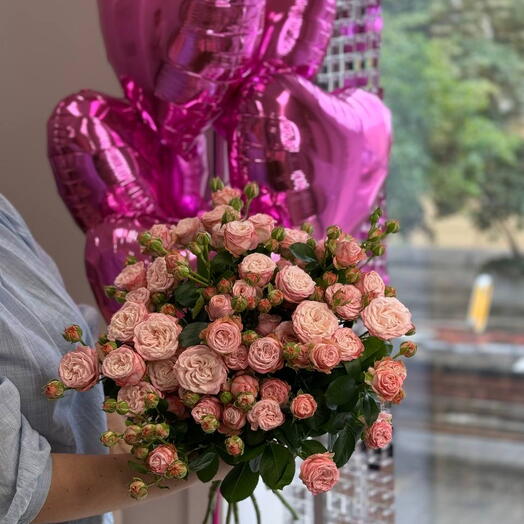 Bokorrózsás csokor