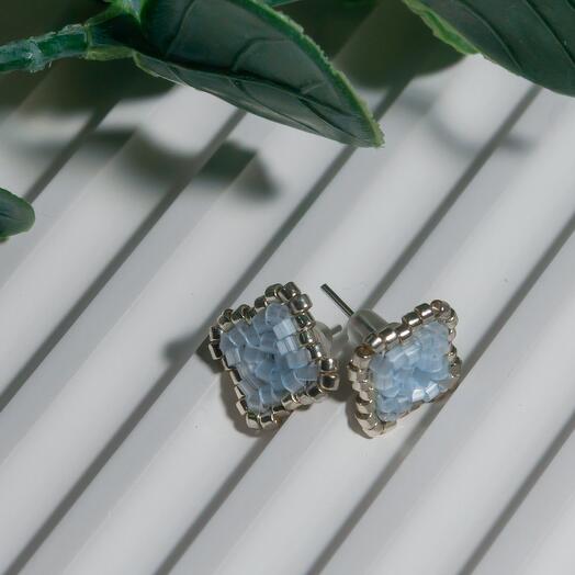 Серьги - клевер  из бисера