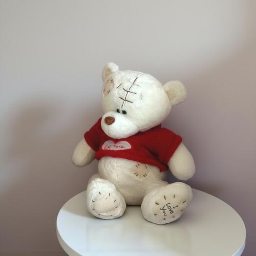 Белый мишка тедди