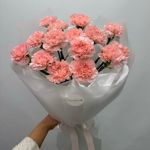 Букет из розовых диантусов (гвоздик)