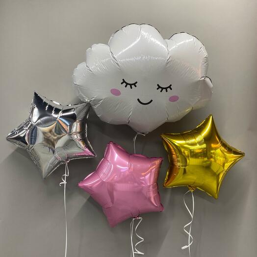 Набор 3 звездочки и тучка