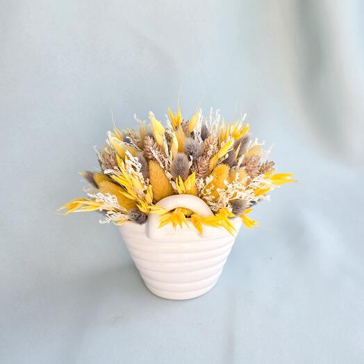 Интерьерная композиция из сухоцветов🌾🌼