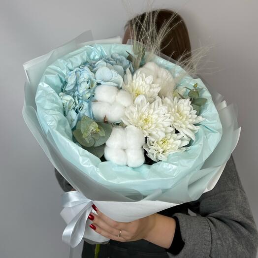 Букет комплимент с хлопком