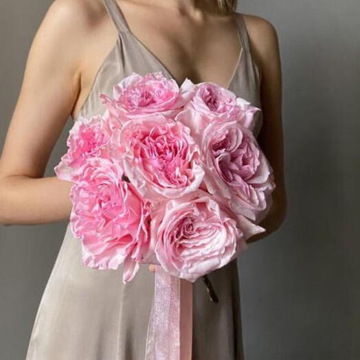 Свадебный букет из pink ohara