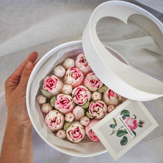 Зефирные цветы в подарочной коробочке🌷