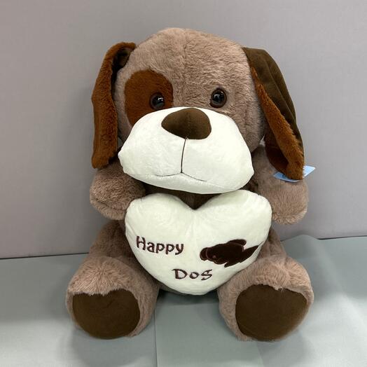 Мягкая игрушка "Плюшевый Пес "Happy Dog": Друг, Который Всегда Поднимет Настроение!"