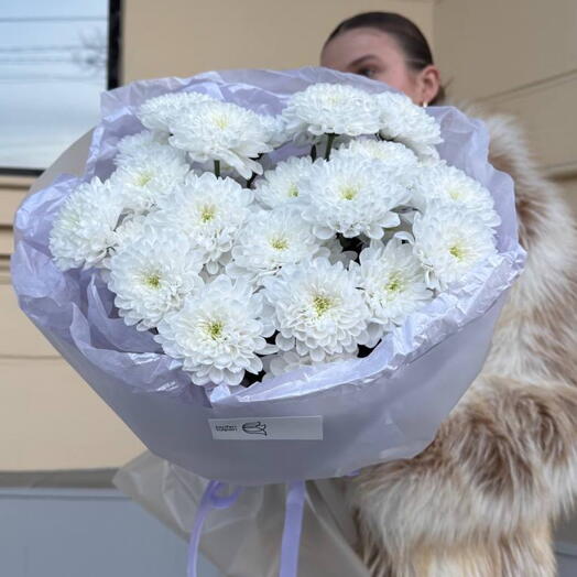 Букет из белых хризантем Алтай