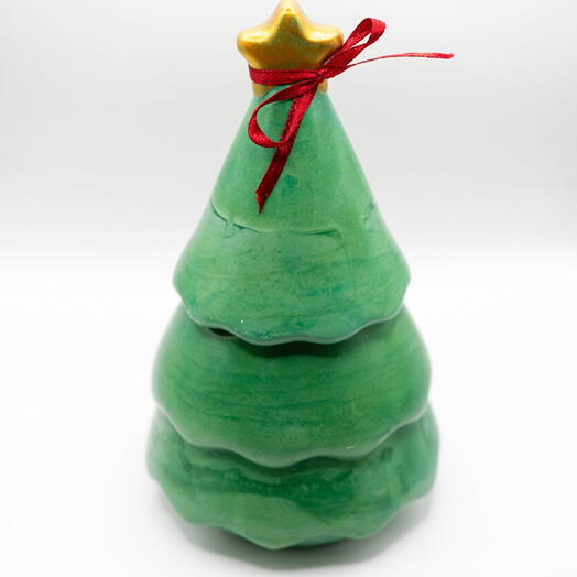 Свеча в гипсовом подсвечнике «Елочка»