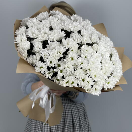 Букет из 25 хризантем ромашек (47)