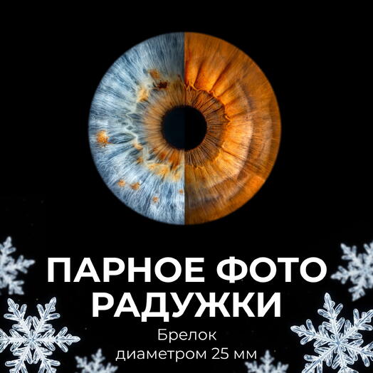 Matching iris photo and keychain