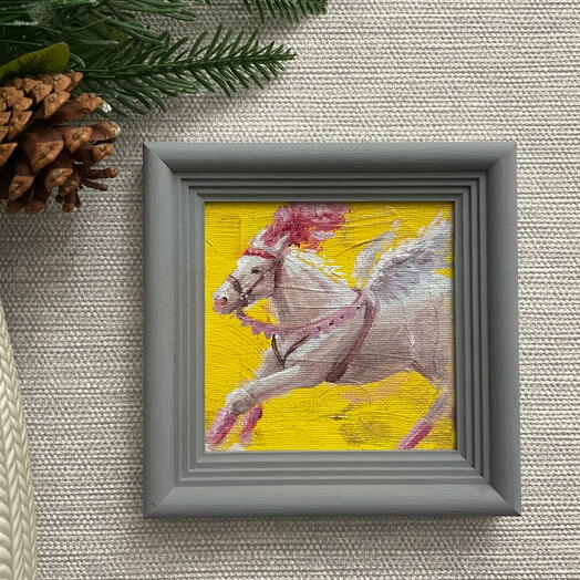 Картина маслом в раме "Лошадка 10. Вдохновение."