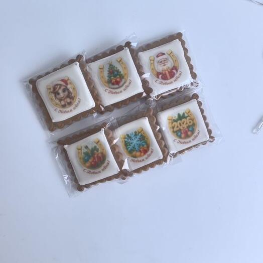 Оживающие имбирные пряники Подковы 6×6