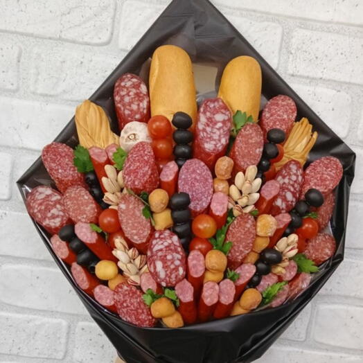 Букет мужской с колбасой и сыром