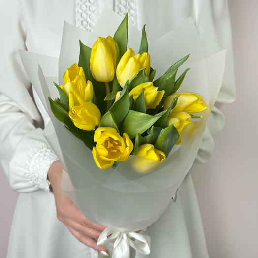 Букет Тюльпанов Желтые 9 шт