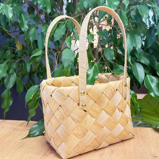 Корзина плетенная интерьерная «ель»