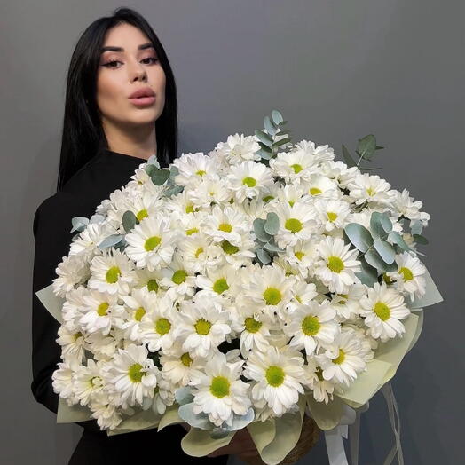 Кашпо с хризантемами для дома