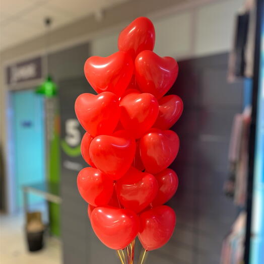 Красные сердца 20 шт