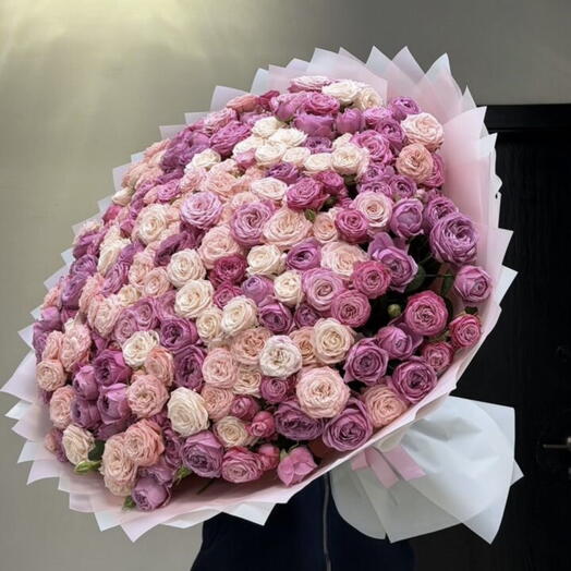 WOW букет 101 кустовая Роза 💗большой букет