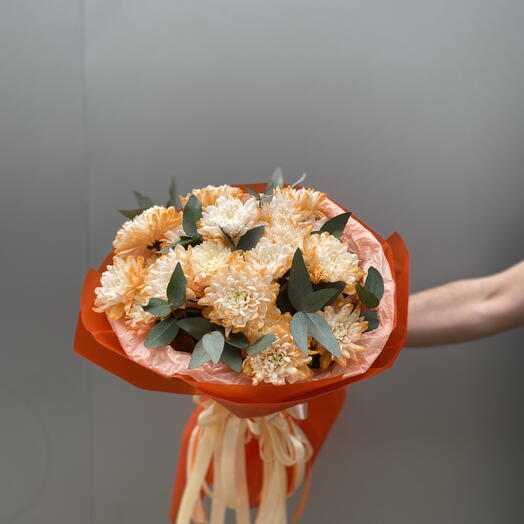 Хризантема оранжевая кустовая