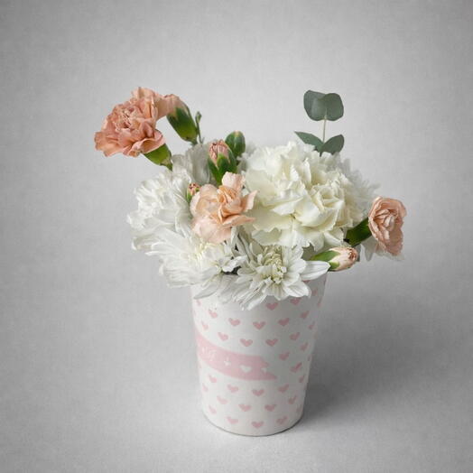 Цветочный комплимент в стакане Весна