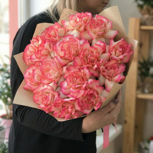 Букет из 15 Французских роз (Э)🌺