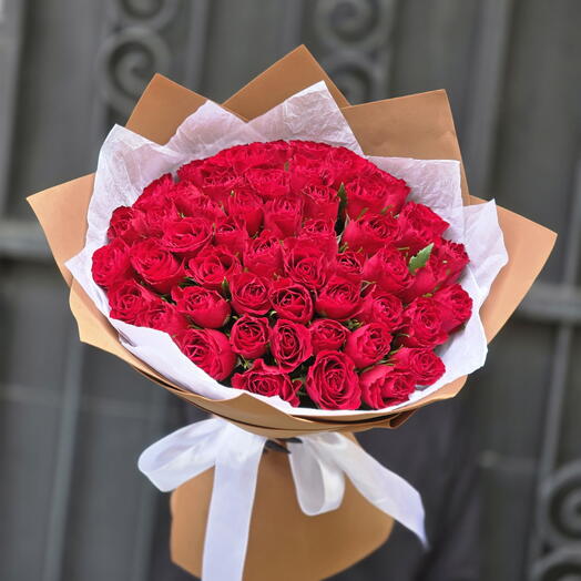 Букет из 51 розы зефир🥰