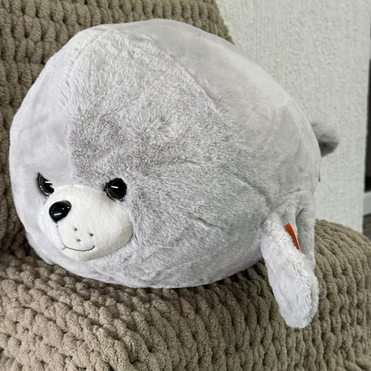 Игрушка морской котик серый