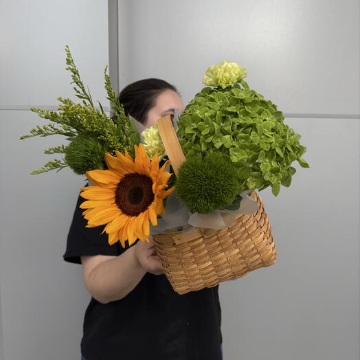 Композиция с подсолнухом