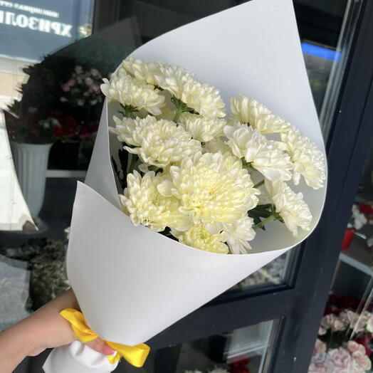 Букетик с кустовой хризантемой 💛