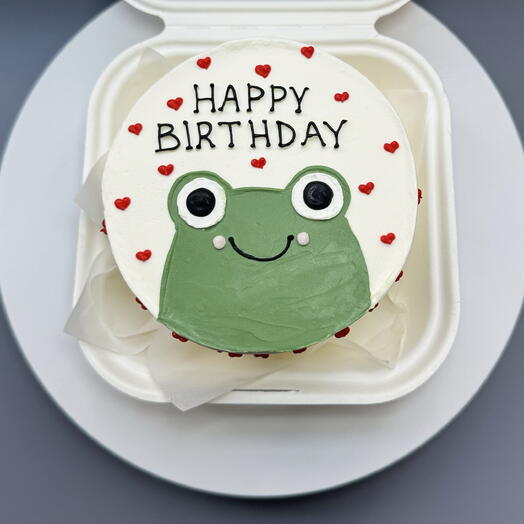 Бенто-торт с лягушкой "Happy birthday" 400 гр