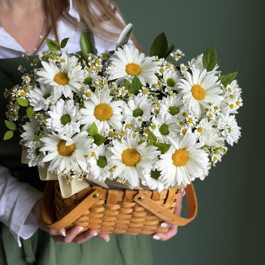 Корзина с Ромашками