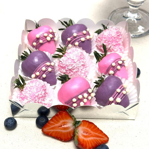 Клубника в шоколаде "Вкус нежности" 9-12шт. Бельгийский шоколад Callebaut. Подарочный набор