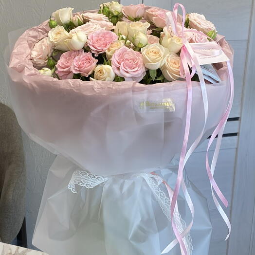 Букет из кустовых роз «Гламур»🌸