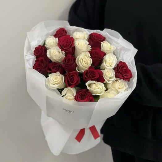 Букет из кенийских роз, 25роз, микс