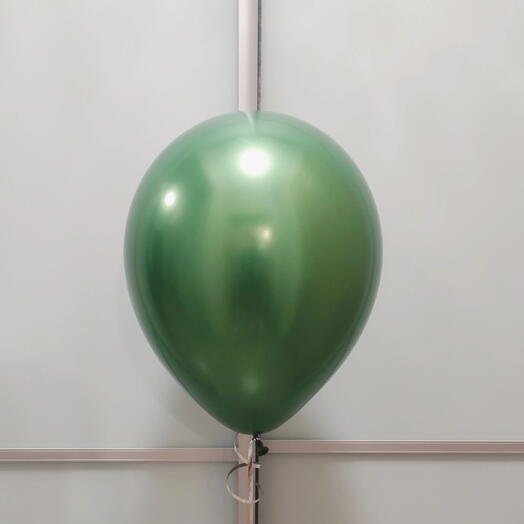 Шар хром (зеленый) сатин Emerald с гелием. Гелиевые воздушные шарики на любое мероприятие, день рождения, юбилей корпоратив
