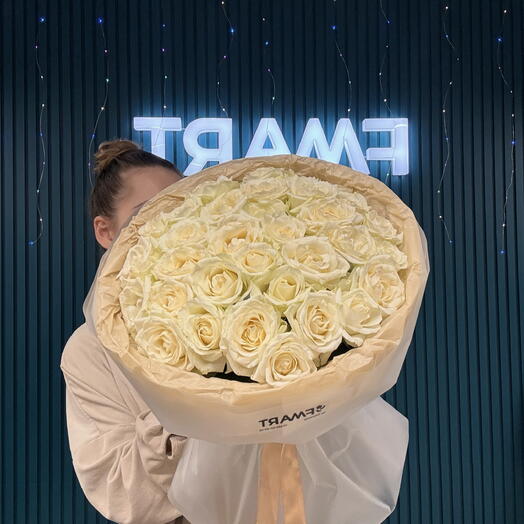 Букет белых роз