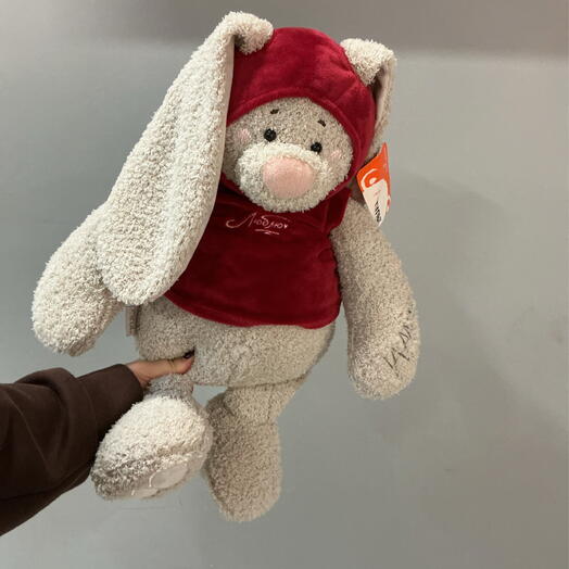 Мягкая игрушка заяц в кофте