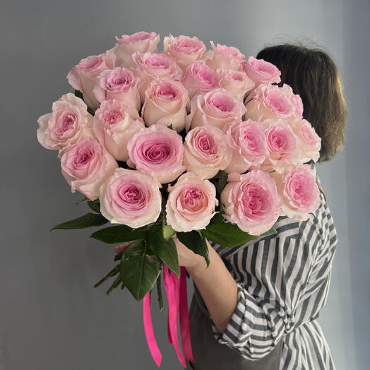 Монобукет нежный 💗 пионовидная Роза Мандала 💖 35 шт