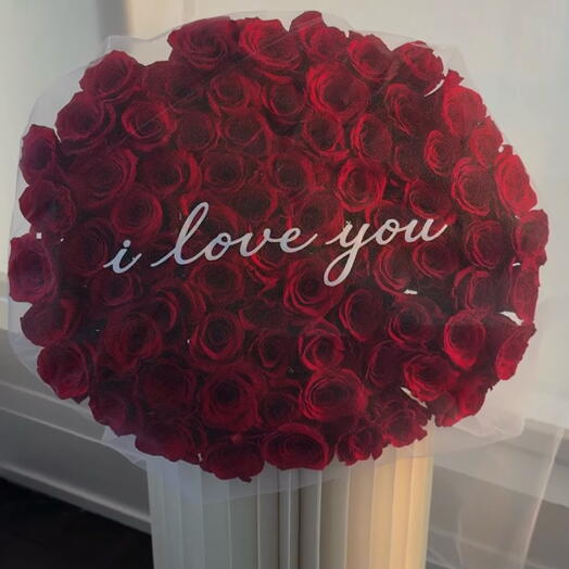 Букет красных роз  I love you 🥰