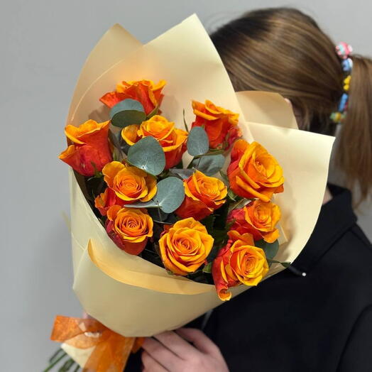 Моно букет из 11 роз
