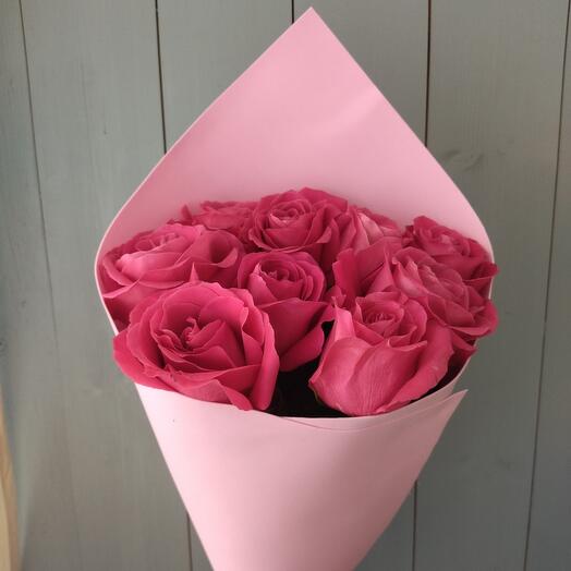 9 fragrant roses 60 cm