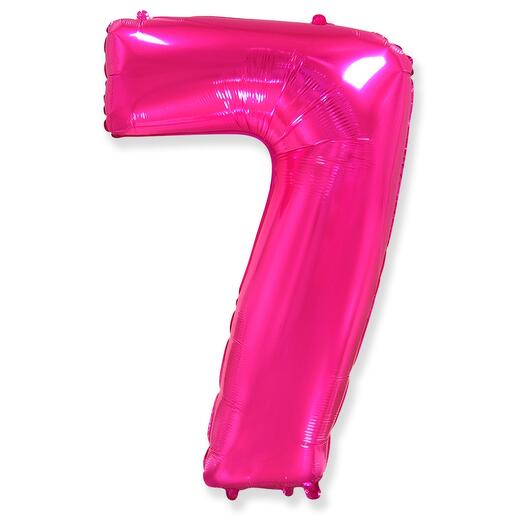 Цифра 7 Фуксия Большой шарик 102 см